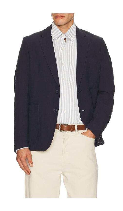 Percival Tailored Linen Blazer in Blue by PERCIVAL