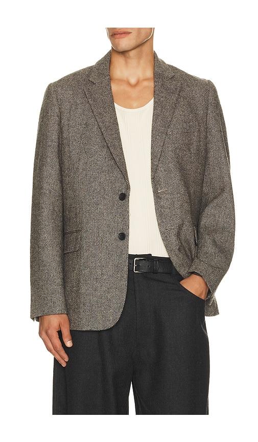 Percival Wilde Birdseye Regular Blazer in Brown by PERCIVAL