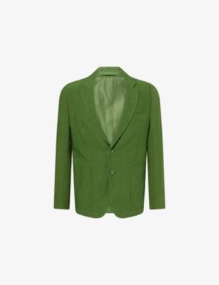 Tailored Single-Breasted Linen and Cotton-Blend Blazer by PERCIVAL