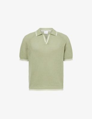 Tennis Boxy Cotton Knitted Polo Shirt by PERCIVAL