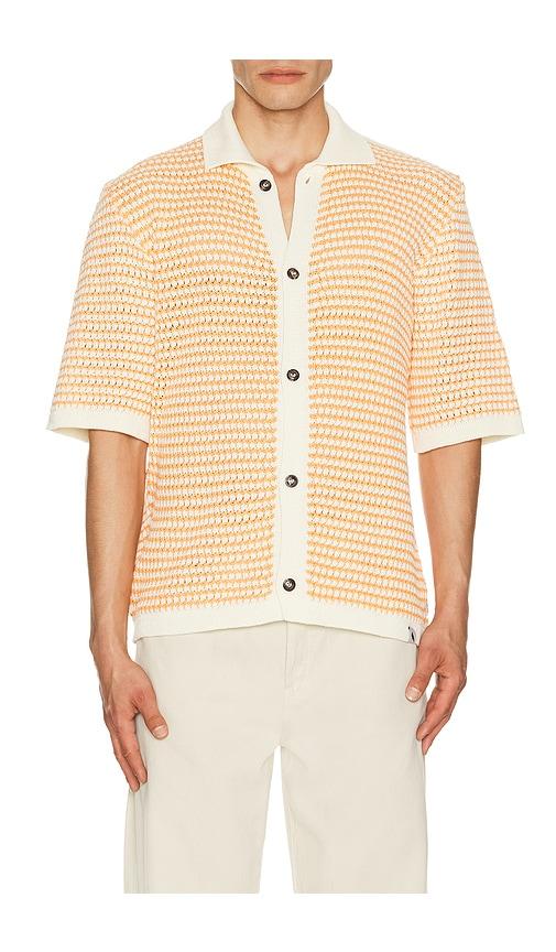 PEREGRINE Island Crochet Shirt in Orange by PEREGRINE