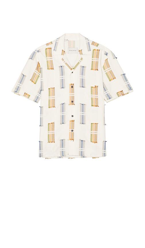 PEREGRINE Quay Cuban Collar Shirt in White by PEREGRINE