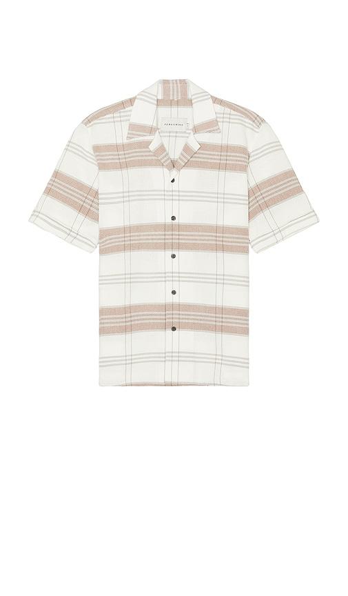 PEREGRINE Quay Cuban Collar Shirt in White by PEREGRINE