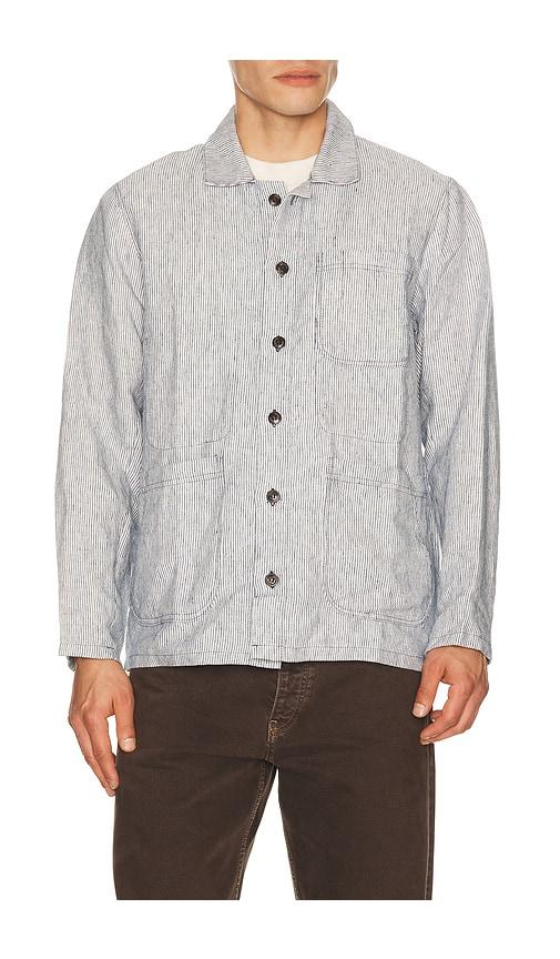 PEREGRINE Windsor Linen Shacket in Navy by PEREGRINE