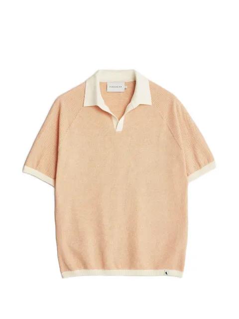 textured-knit polo shirt by PEREGRINE