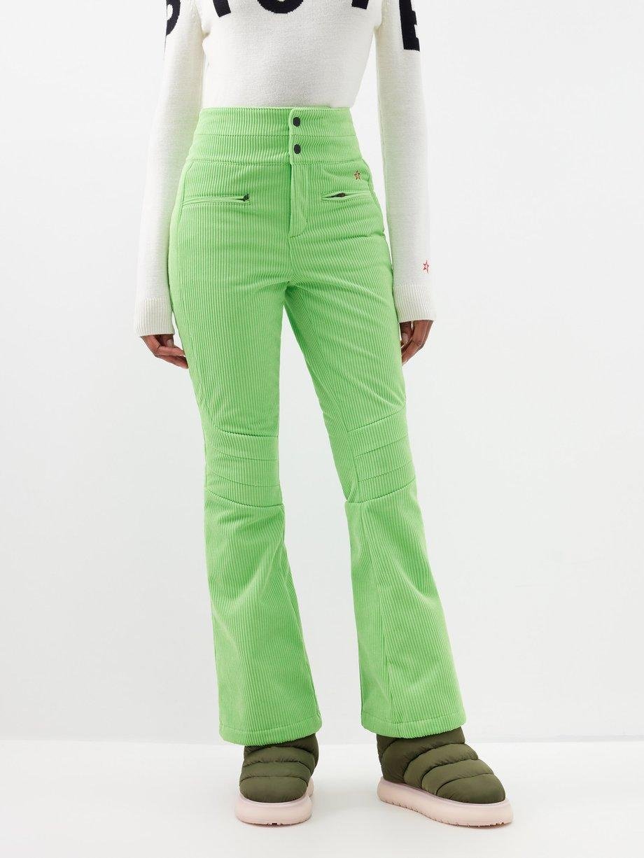 Aurora corduroy high-waist flared ski trousers by PERFECT MOMENT
