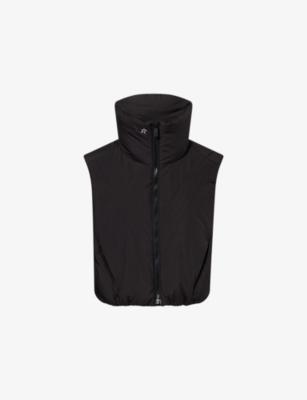 Chevron Padded Shell-Down Gilet by PERFECT MOMENT