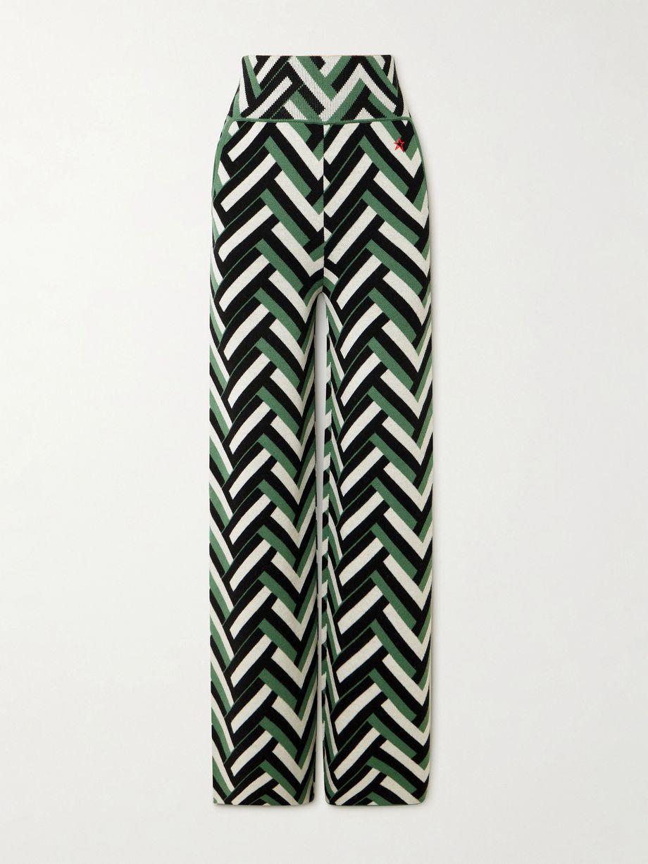 Embroidered wool wide-leg pants by PERFECT MOMENT