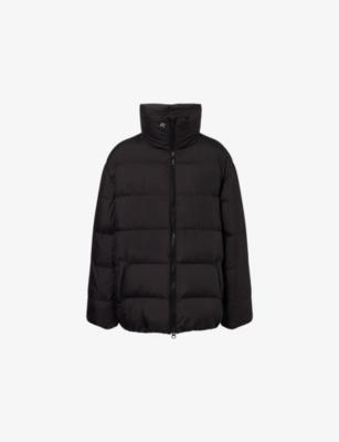 Funnle-Neck Shell-Down Puffer Jacket by PERFECT MOMENT