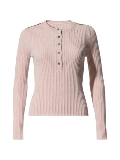 Henley-neck top by PERFECT MOMENT