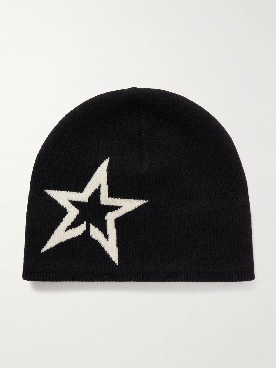 Intarsia wool-blend beanie by PERFECT MOMENT