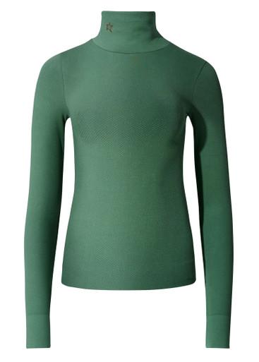 Logo-embroidered high-neck thermal top by PERFECT MOMENT