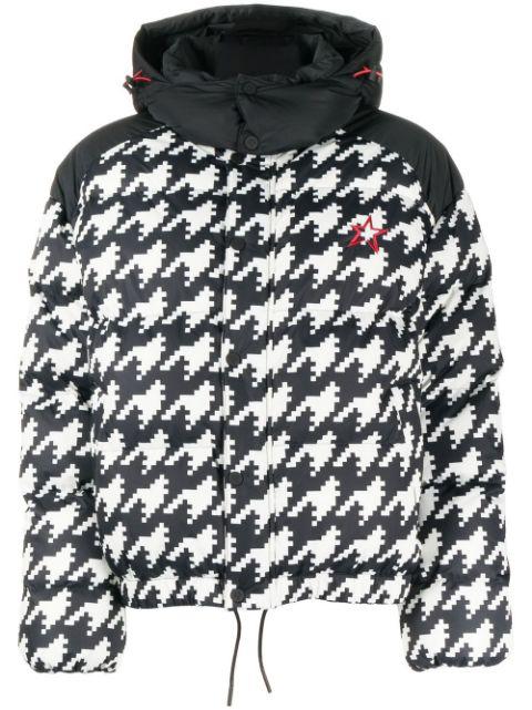 Moment houndstooth-print puffer jacket by PERFECT MOMENT