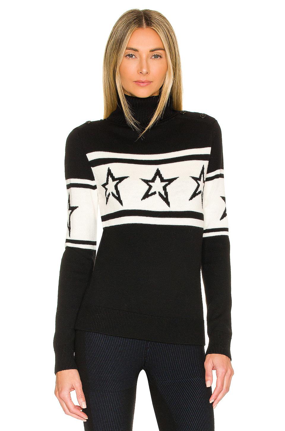 Perfect Moment Chopper Sweater in Black & White by PERFECT MOMENT