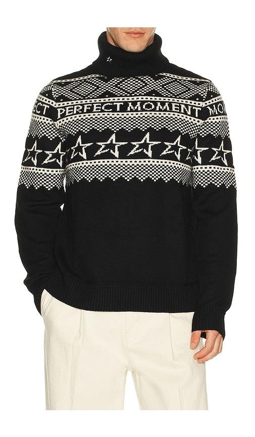 Perfect Moment Fairisle Sweater in Black by PERFECT MOMENT