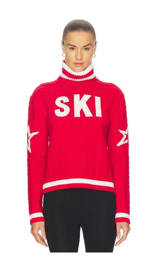 Perfect Moment Glacier Turtle Neck Sweater in Red by PERFECT MOMENT