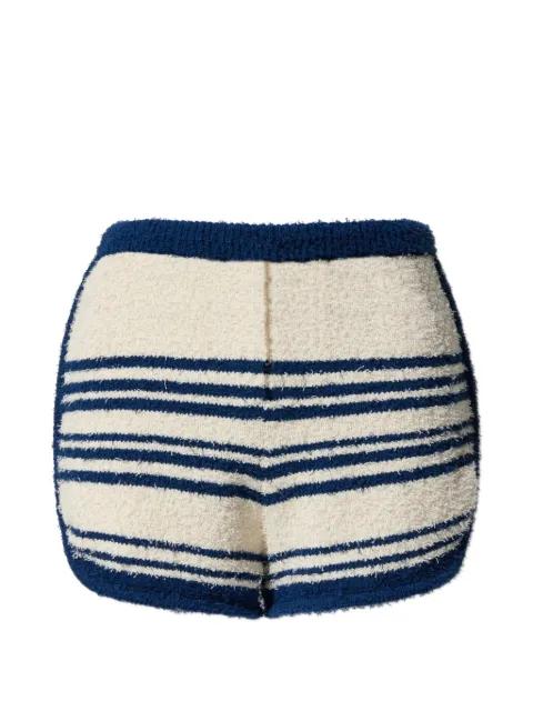 Schild stripe-pattern bouclé shorts by PERFECT MOMENT
