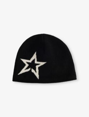 Star-Logo Merino-Wool Beanie Hat by PERFECT MOMENT