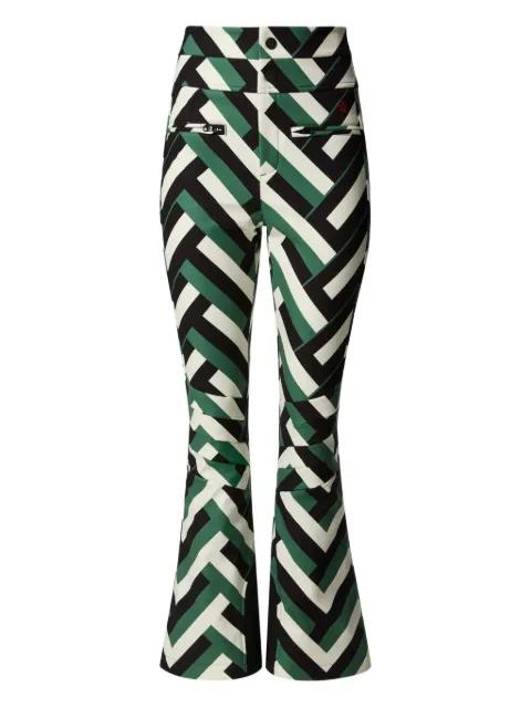 chevron flared ski trousers by PERFECT MOMENT