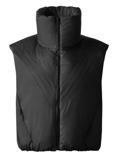 chevron funnel-neck gilet by PERFECT MOMENT