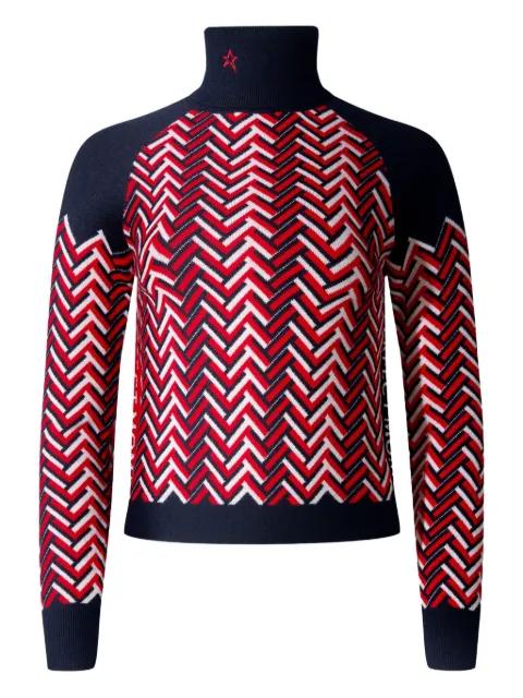chevron-pattern sweatshirt by PERFECT MOMENT
