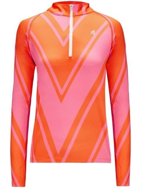 chevron-print thermal base layer by PERFECT MOMENT