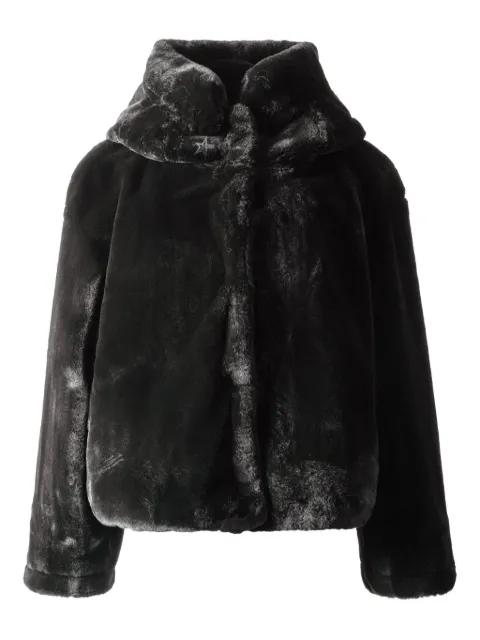 faux fur hoodied jacket by PERFECT MOMENT