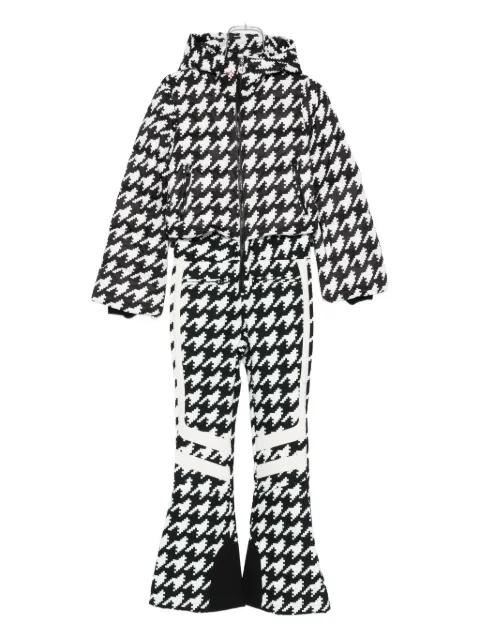 houndstooth hoodied ski suit by PERFECT MOMENT
