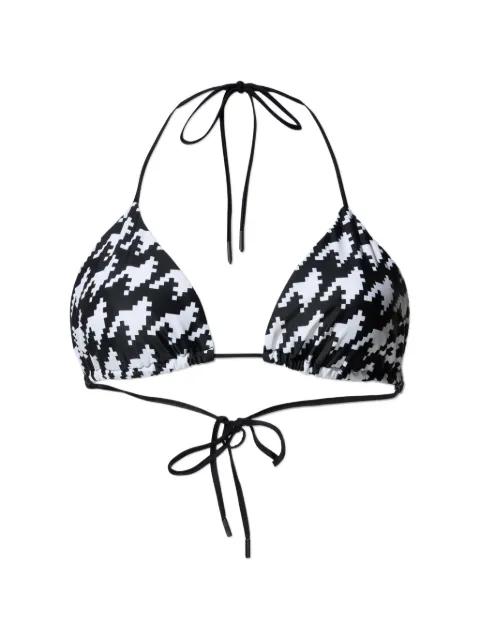 houndstooth-pattern bikini top by PERFECT MOMENT