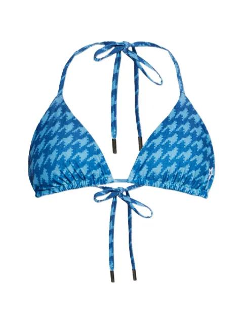 houndstooth-pattern bikini top by PERFECT MOMENT