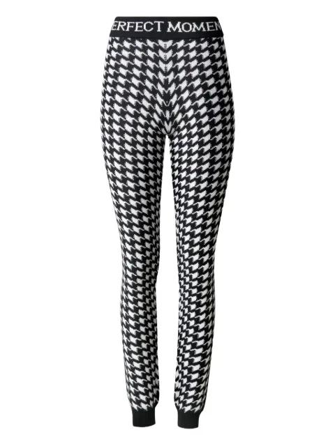 houndstooth-pattern logo-waistband pants by PERFECT MOMENT