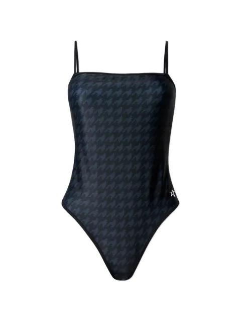 houndstooth-pattern tie-back swimsuit by PERFECT MOMENT