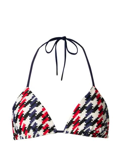 houndstooth-print bikini top by PERFECT MOMENT