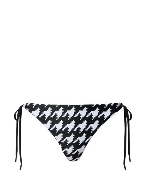 houndstooth-print side-tie bikini bottoms by PERFECT MOMENT