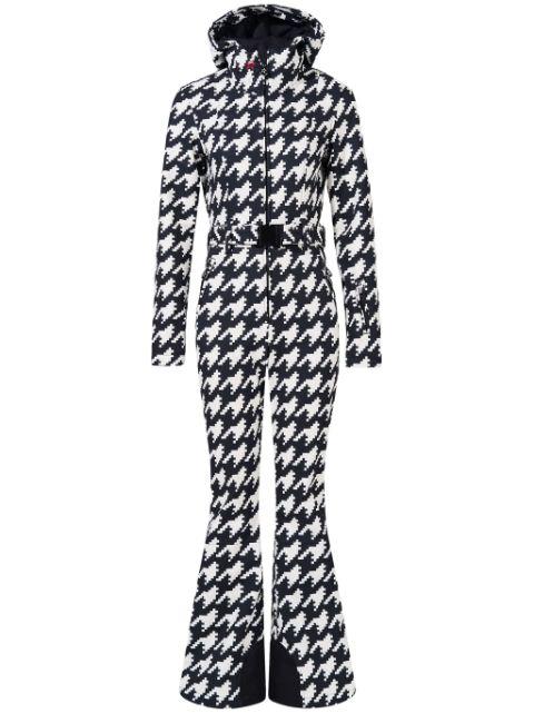 houndstooth-print ski suit by PERFECT MOMENT