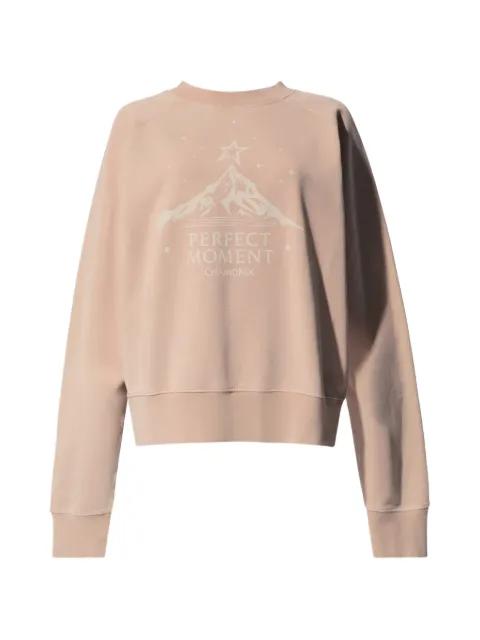 logo cotton sweatshirt by PERFECT MOMENT