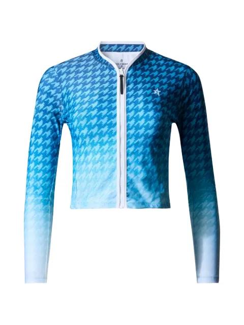 long-sleeve houndstooth rash guard top by PERFECT MOMENT