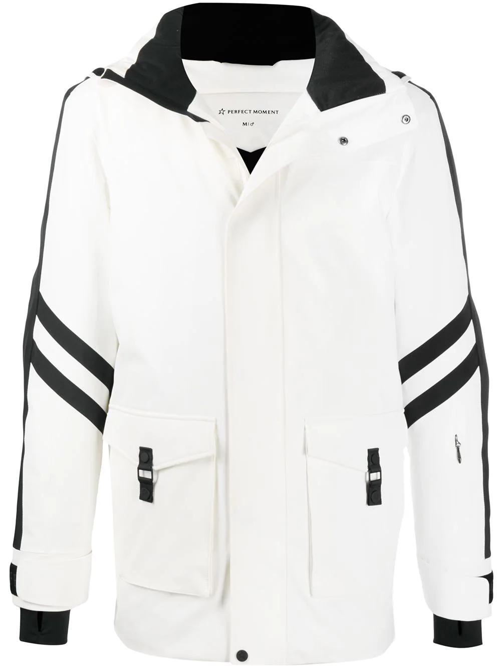 side stripe detail hoodied jacket by PERFECT MOMENT