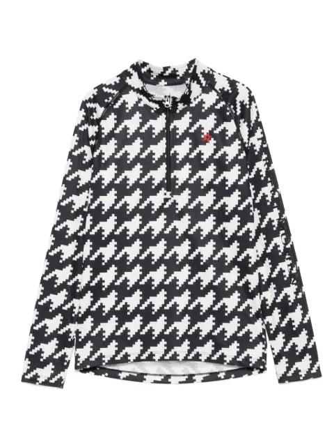 skiwear houndstooth-print base layer top by PERFECT MOMENT