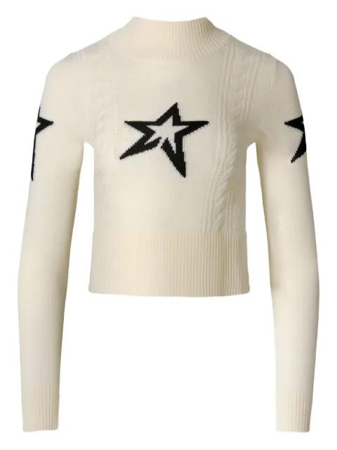 star-embellished cable-knit sweater by PERFECT MOMENT