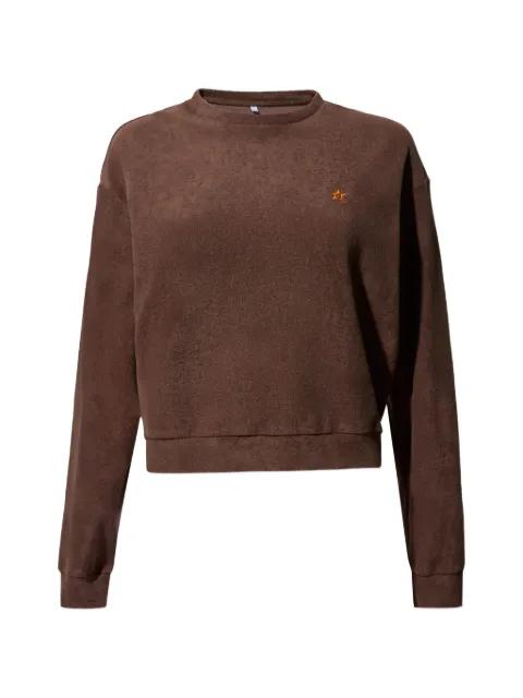 star-embroidered terrycloth sweatshirt by PERFECT MOMENT