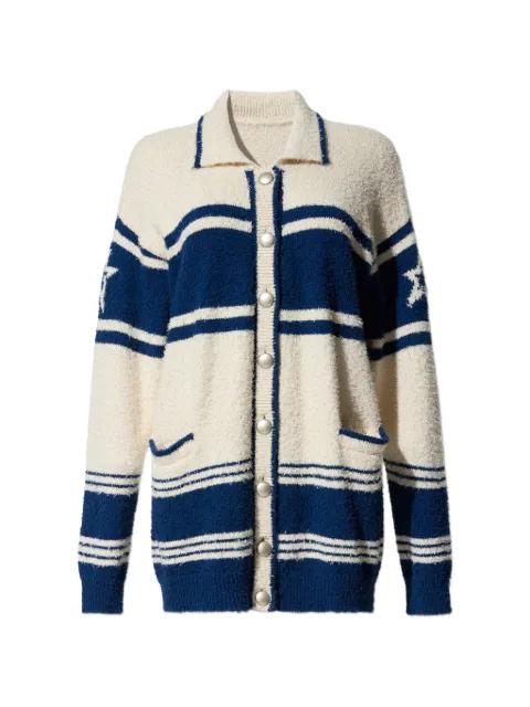 striped bouclé cardigan by PERFECT MOMENT