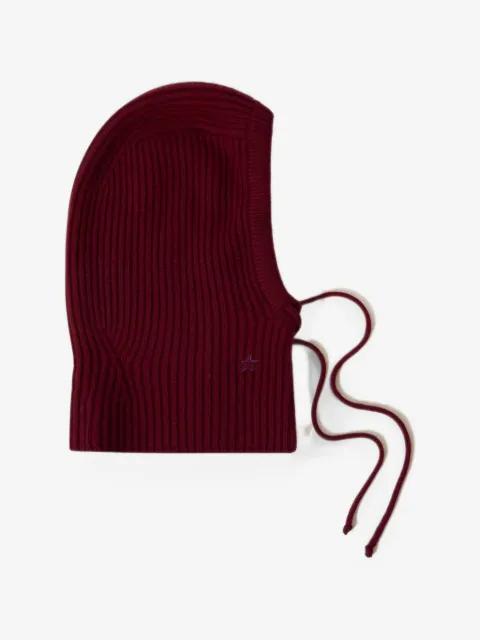 wool & cashmere cable-knit hood balaclava by PERFECT MOMENT