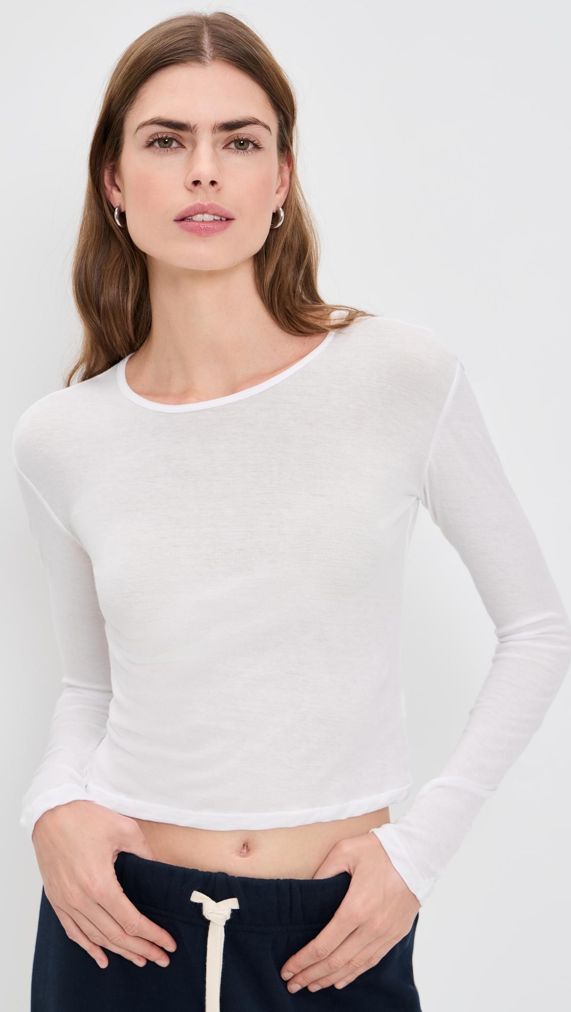 Inna French Jersey Long Sleeve Tee by PERFECTWHITETEE