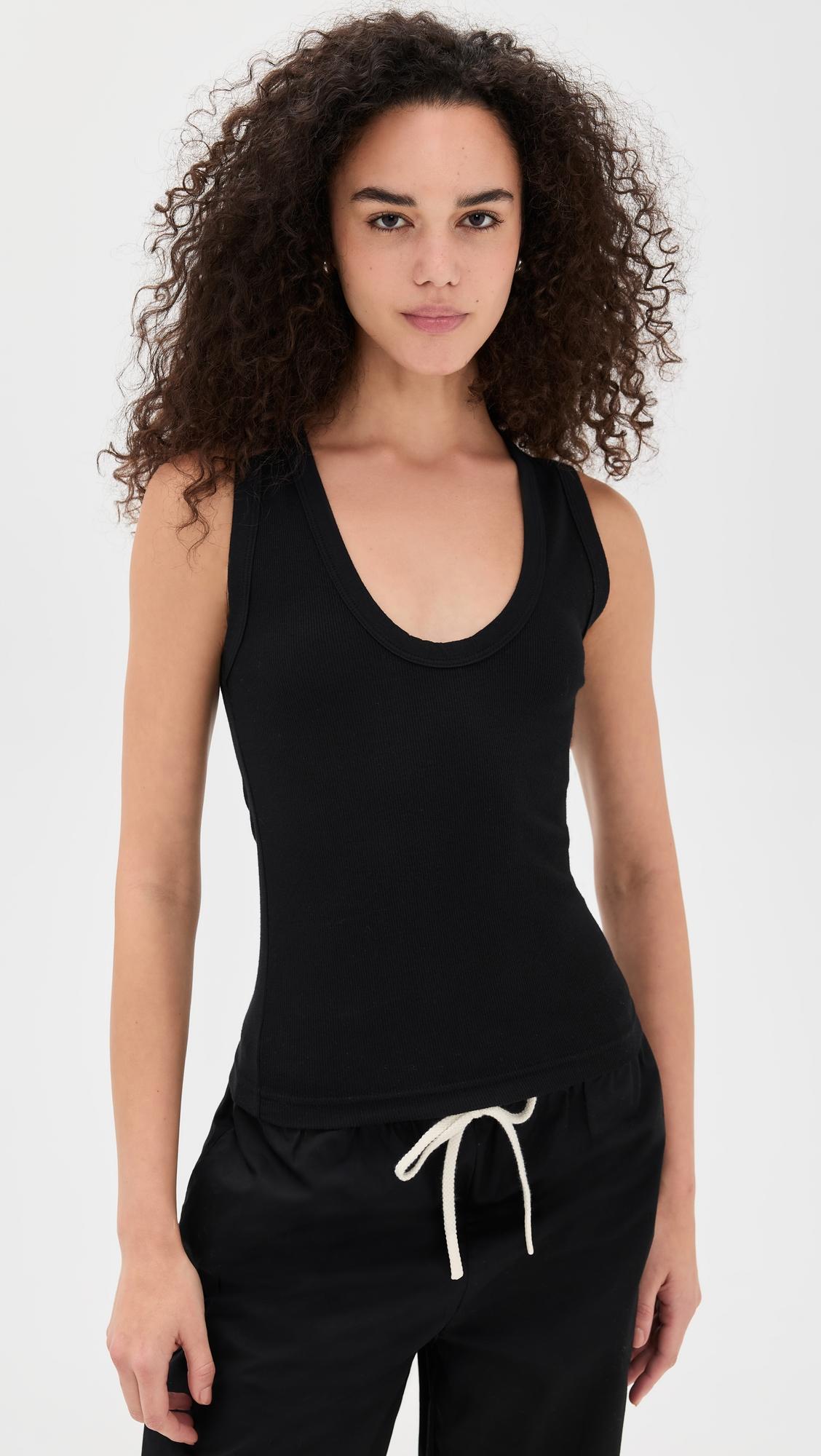 Jordan U Neck Ribbed Tank by PERFECTWHITETEE