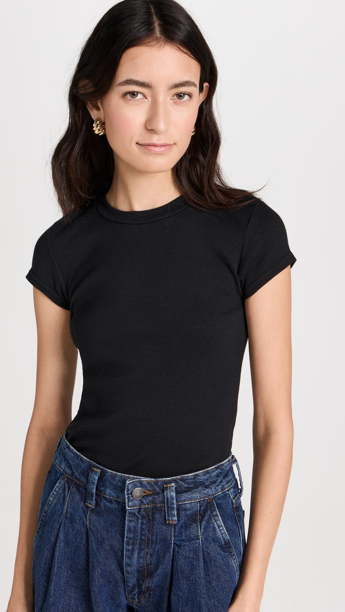Jude Ribbed Baby Tee by PERFECTWHITETEE