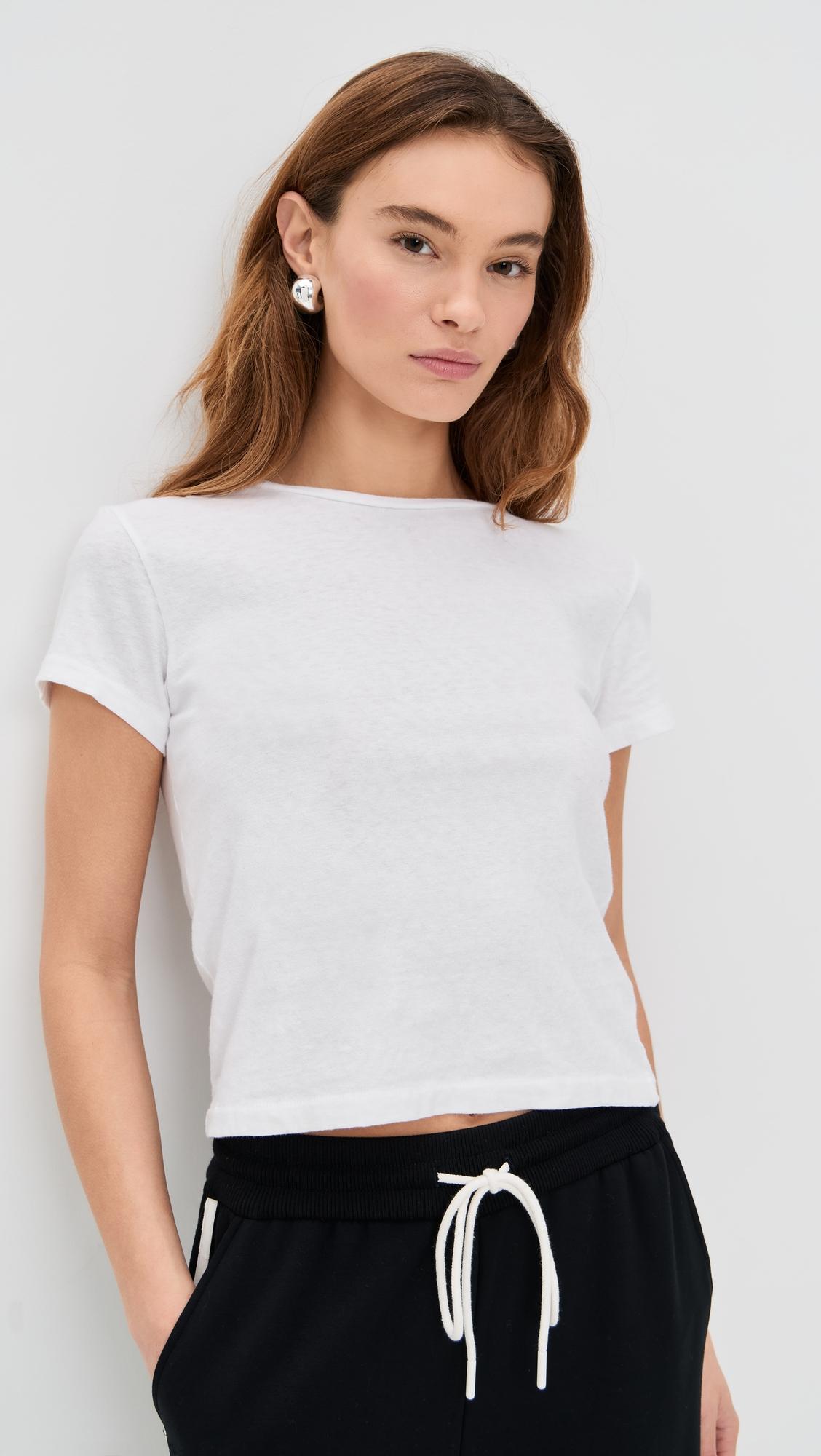 Lisa Recycled Cotton Slim Crew Tee by PERFECTWHITETEE