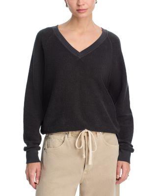 Reverse Fleece V Neck Sweatshirt by PERFECTWHITETEE