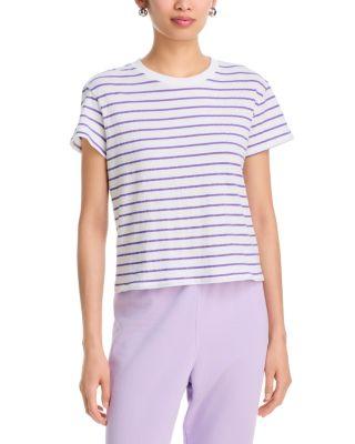 Stripe Boxy Crewneck Tee by PERFECTWHITETEE