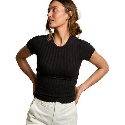 Suri Ribbed Crewneck T-Shirt by PERFECTWHITETEE